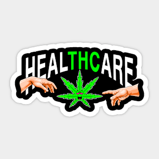 HEALTHCARE - THC Pot Leaf | Support Medical Marijuana Weed Sticker